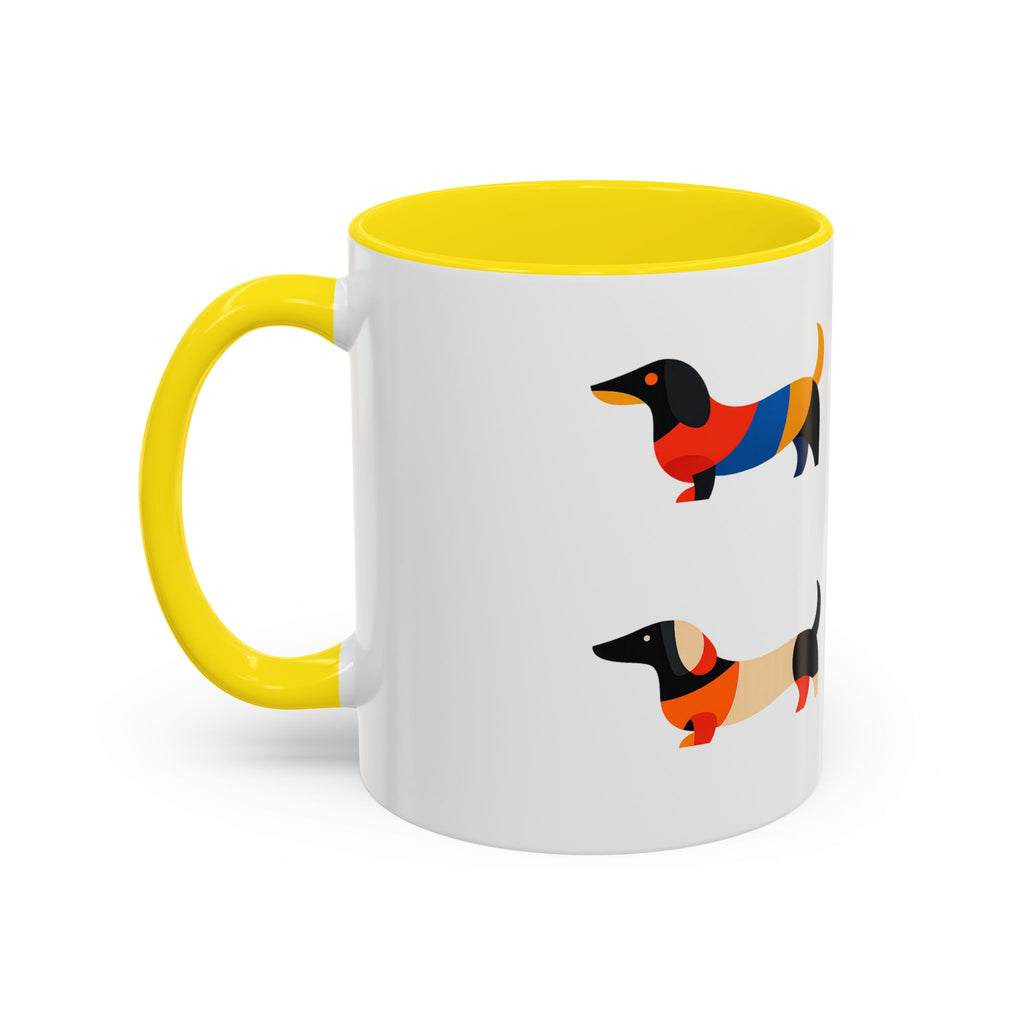 Colorful Dachshund Accent Coffee Mug (11/15oz)