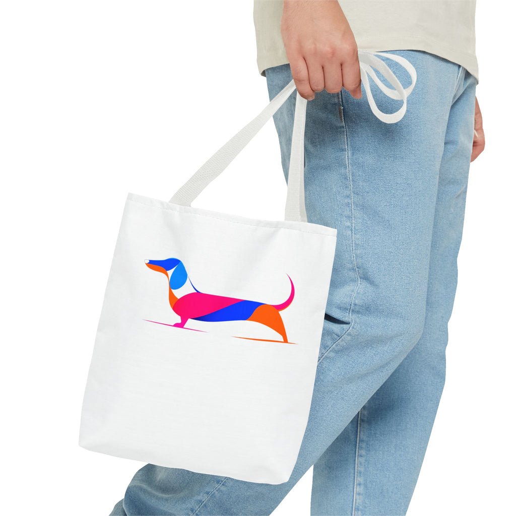 Neon Dachshund Tote Bag