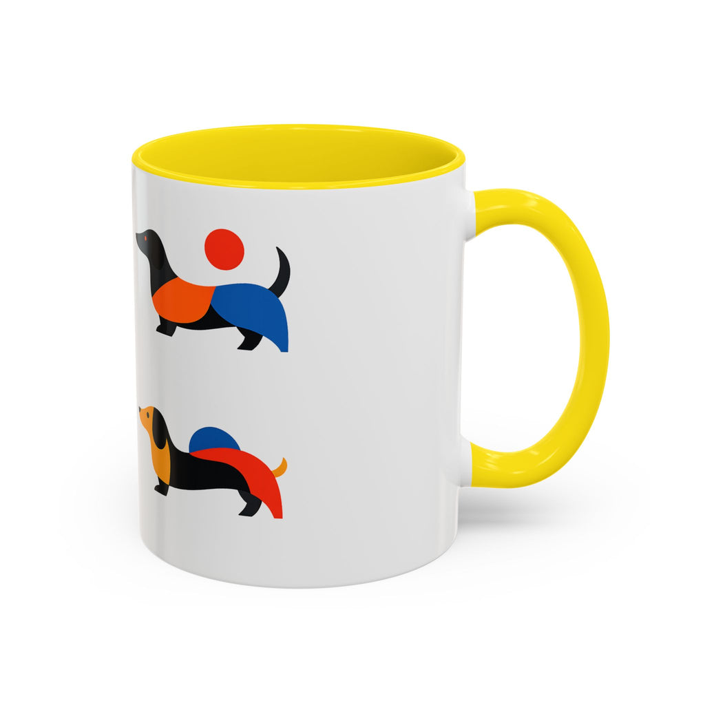 Colorful Dachshund Accent Coffee Mug (11/15oz)