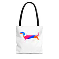 Neon Dachshund Tote Bag