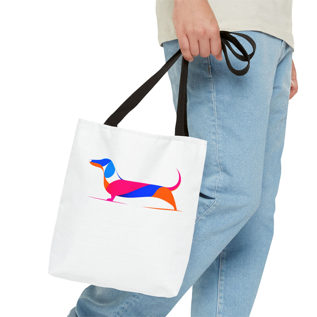 Neon Dachshund Tote Bag
