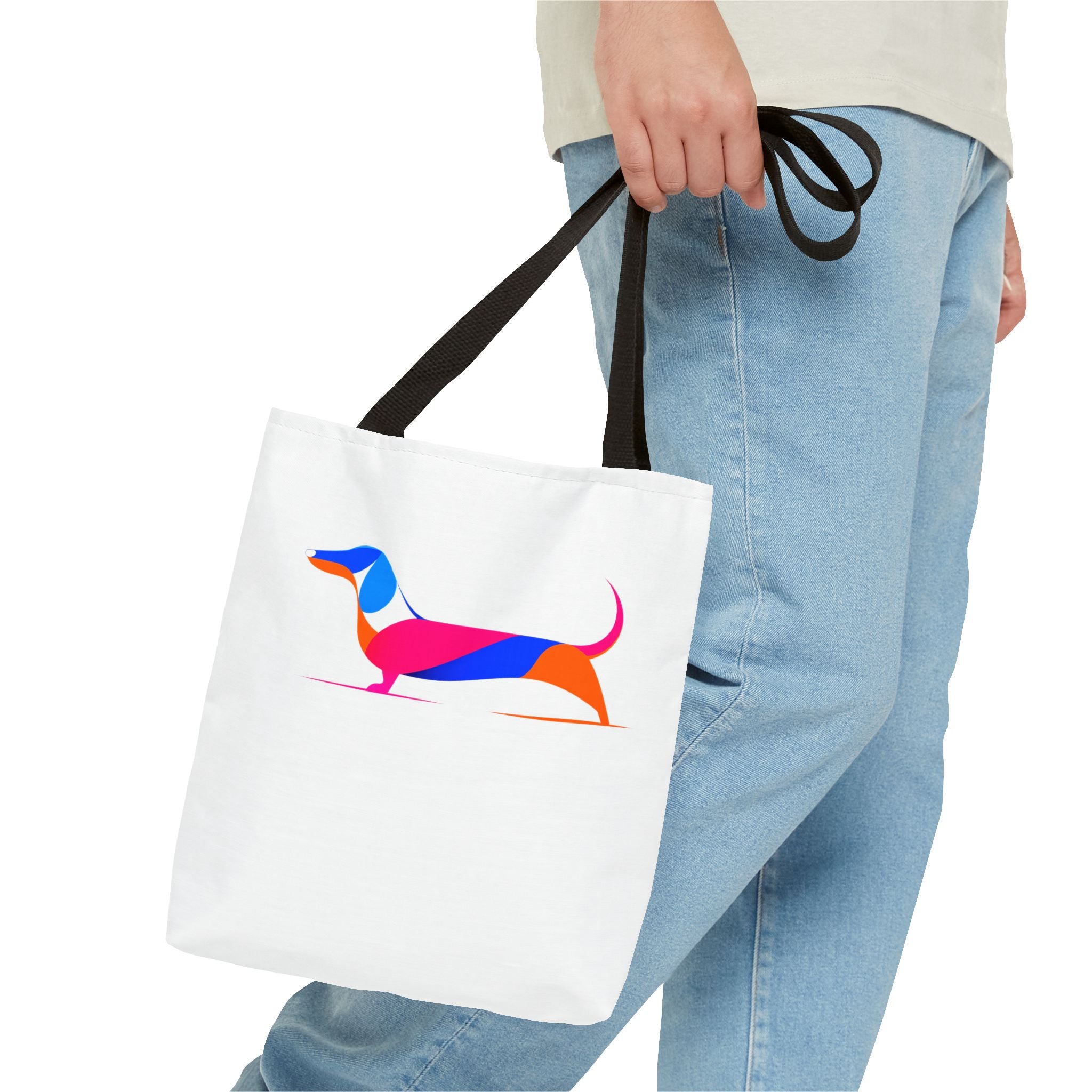 Neon Dachshund Tote Bag